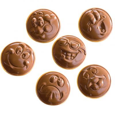 1531 CW Форма для шоколаду "Смайл" 35x35x7 мм, 18 шт.