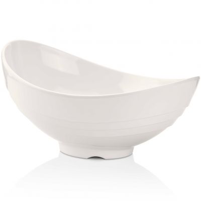 Салатник меламіновий кремовий d-36x28 см, h-17,5 см, 4,4 л