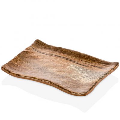 30019.SI Блюдо для подачі меламінове під дерево 18,5x13,1 см