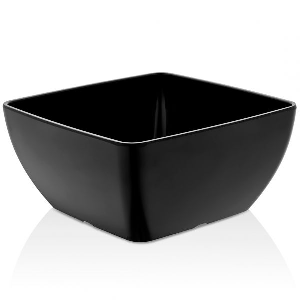 Салатник меламіновий чорний 25x25 см, h-12 см, 4,5 л
