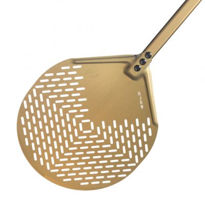 G-37F Лопата для піци кругла перфорована GHA 36х36 см, ручка 150 см, повний розмір 190 см