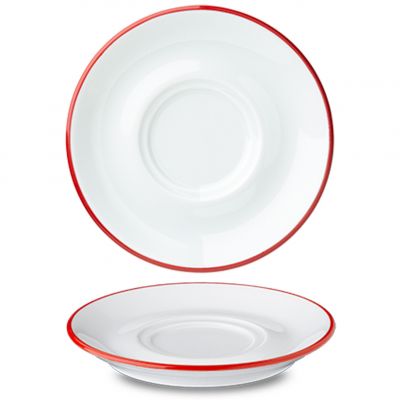 PRI1712-X9146 Блюдце 12 см серія "Princip" Kante Rot червоний кант