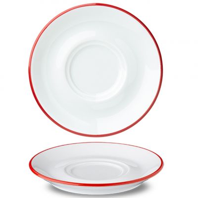 PRI1714-X9146 Блюдце 14 см серія "Princip" Kante Rot червоний кант