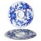 PUL1717-X8851 Блюдце 17 см декор  Flowers серія "Indigo"