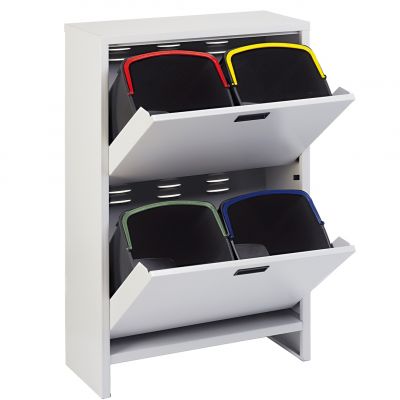 100/4-GR Вентиляційна шафа для сортування сміття з 4 відрами 65x25x100 см