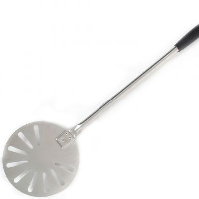 R-26F/120 Лопата для піци перфорована н/ж d 26 см, ручка н/ж L 120 см, повна довжина 145 см