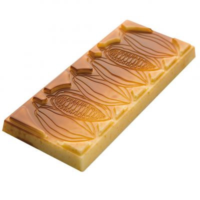 0805 CF Форма для шоколадної плитки "какао біб" 118х50 мм h 9 мм, 3х2 шт./50 г