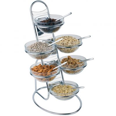 11499 Стойка буфетна з 6-ю салатниками 30х30х48 см