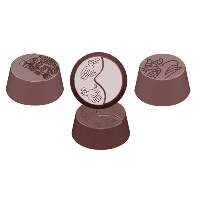 1563 CW Форма для шоколаду " Малюнок на скеліі" 29x29x13 мм