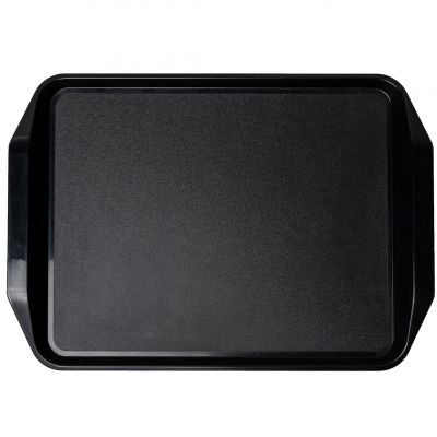 591805 Таця прямокутна з ручками чорна 43х31 см