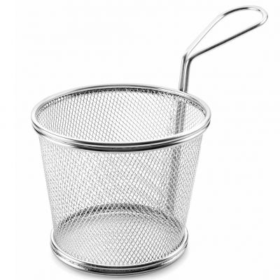 61053 Корзинка для подачі н/ж,  d-12 см, h-10 см