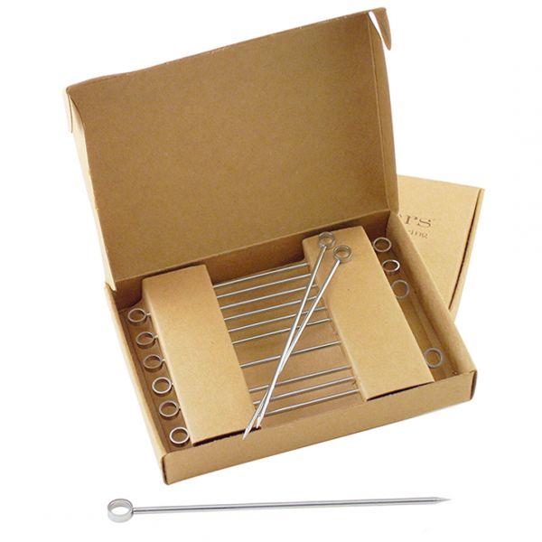 C008R Шпажки коктейльні "кільце" 100 мм, сталь 18/10