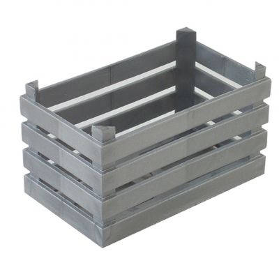 C011MS Підставка для цукру та чаю "ящик для фруктів", пластик, колір срібний