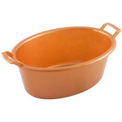 C022MC Барний організатор "миска" 20х15х8 см, пластик, колір мідний