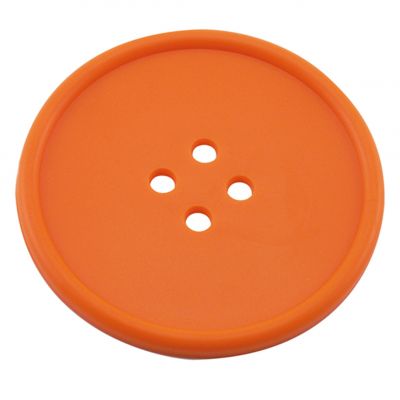 D001O Костер "Button" d 100 мм, колір помаранчевий, каучук