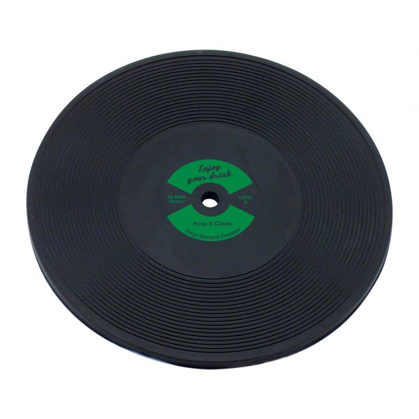 D005G Костер "LP Disk" d 100 мм,колір чорний з зеленою вставкою, каучук