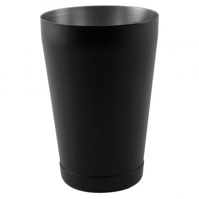 TIN01B Шейкер чорний матовий 600 мл, сталь 18/10 з потовщеним дном