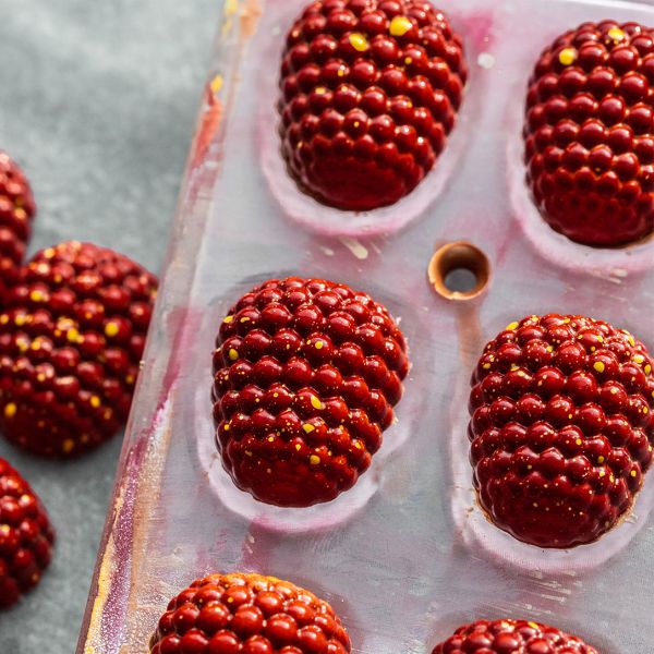 1948 CW Форма для шоколаду "Малина" 29,5x25x12,5 мм, 3х8 шт.- 5,5 г