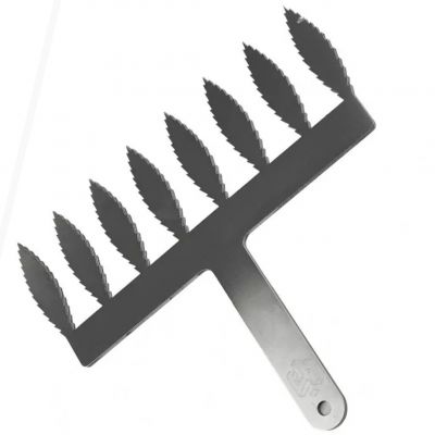 20FH02S Шпатель для шоколадного декору h 60 мм (на 8 пір'їнок)