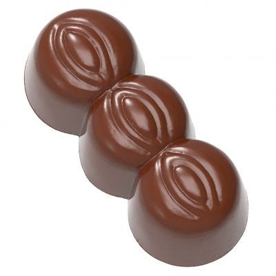 2391 CW Форма для шоколаду "Три горішки" 47x19x17 мм, 24 шт. x 13 г