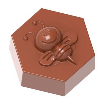 1858 CW Форма для шоколаду "Бджілка" 32,50x28,50x15,50 мм, 21 шт.