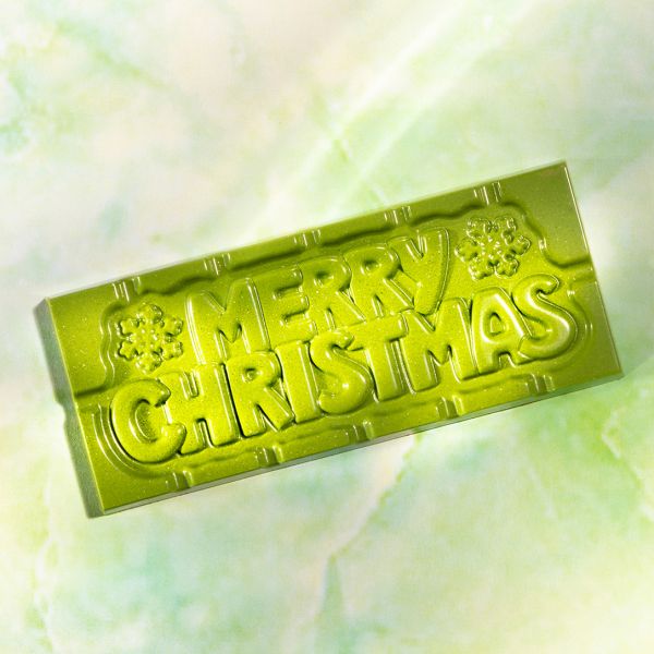 12025 CW Форма для шоколадної плитки "Merry Christmas" 118х50 мм h 8 мм, 1х4 шт./45 г