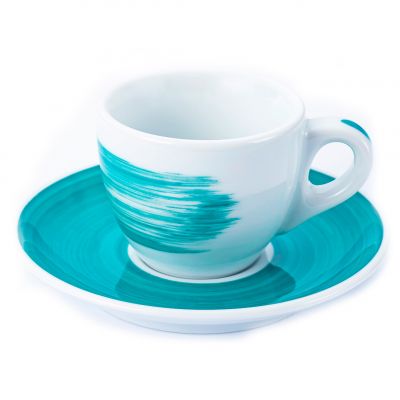 35112 Чашка espresso 75 мл Green stroke B "Verona Millecolori Hand Painted Brush stroke B Green with