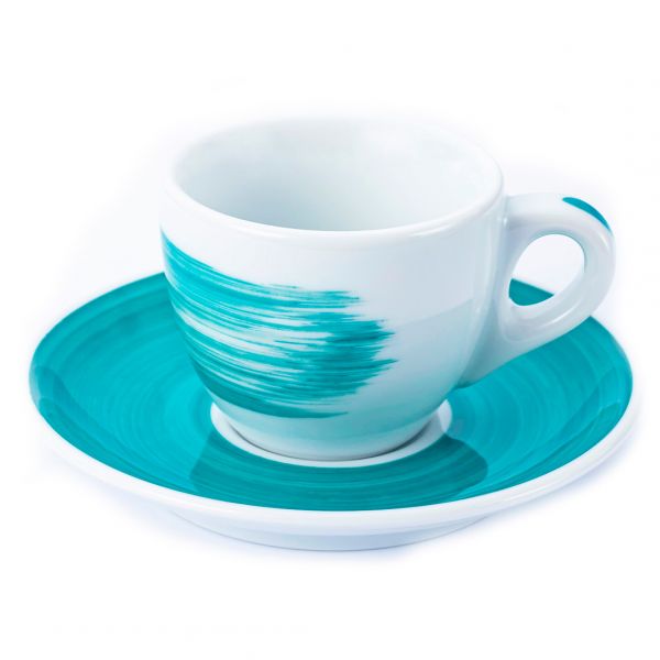 35112 Чашка espresso 75 мл Green stroke B "Verona Millecolori Hand Painted Brush stroke B Green with