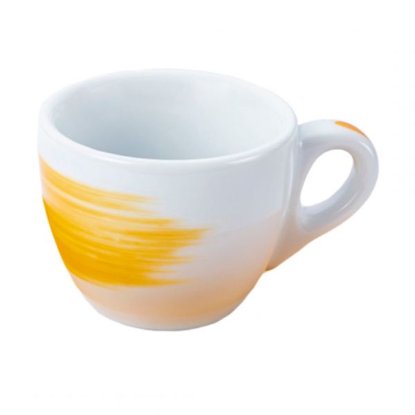 35114 Чашка espresso 75 мл Yellow stroke B "Verona Millecolori Hand Painted Brush stroke B Yellow wi