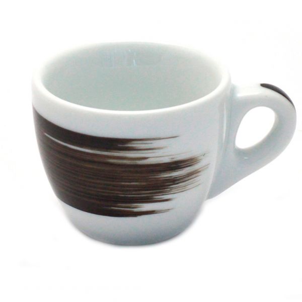 35117 Чашка espresso 75 мл Black stroke B "Verona Millecolori Hand Painted Brush stroke B Black with
