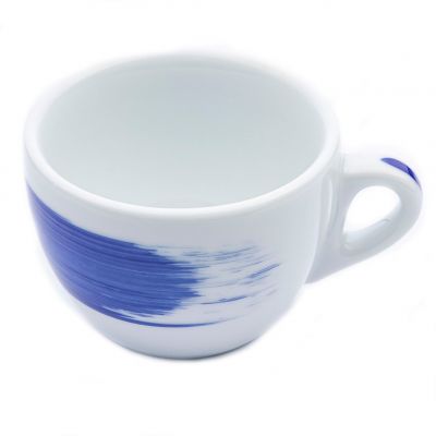 35120 Чашка cappuccino 180 мл Blue "Verona Millecolori Hand Painted Brush stroke B with handle"