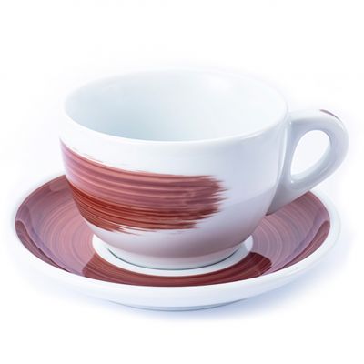 35130 Чашка cappuccino large 260 мл Brown stroke B "Verona Millecolori Hand Painted Brush stroke B B
