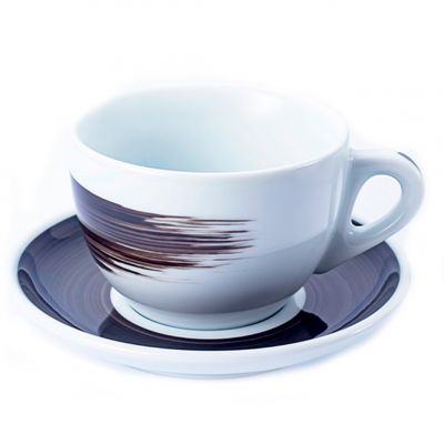 35132 Чашка cappucino large 260 мл Black stroke B "Verona/Palermo Millecolori Hand Painted Single Br