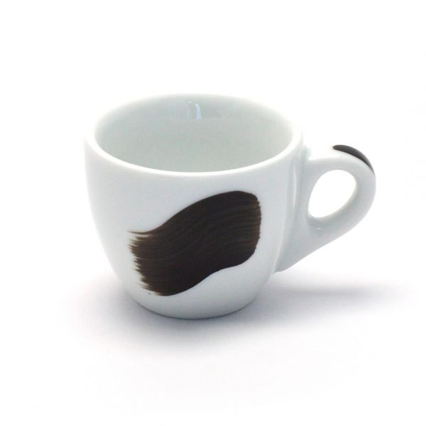 35184 Чашка espresso 75 мл Black stroke A "Verona Millecolori Hand Painted Single Brush stroke A Bla