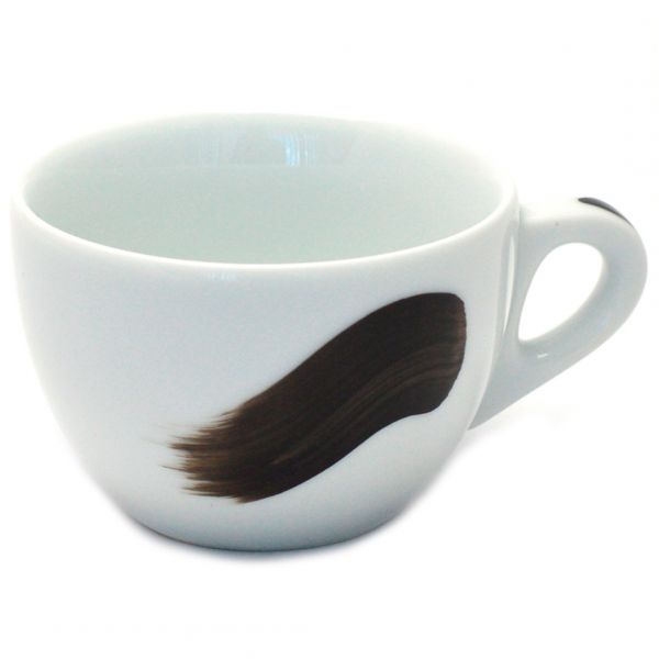 35192 Чашка cappuccino 180 мл Black stroke A "Verona Millecolori Hand Painted Brush stroke A with ha
