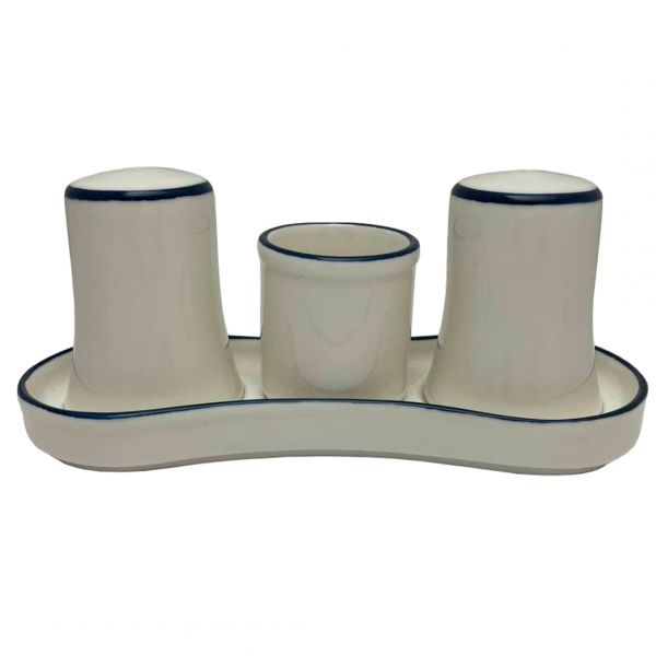 TN-EA-GT-04-TT Набір для спецій 4 предмети 20х8 см, декор Edera Cobalt, серія "Tinta"