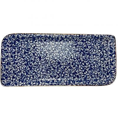 TN-EС-AR-38-DT Блюдо прямокутне 35х16 см (діагональ 38 см), декор Tinta Edera Cobalt, серія "Tinta"