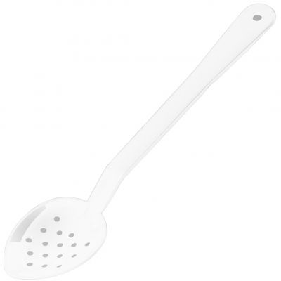 01703 Ложка перфорована з полікарботату біла 33 см
