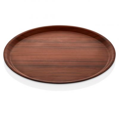 38.CE Таця ламінована d-38 см в кольорі Walnut
