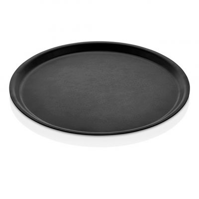 38.S Таця кругла чорна d-38  см