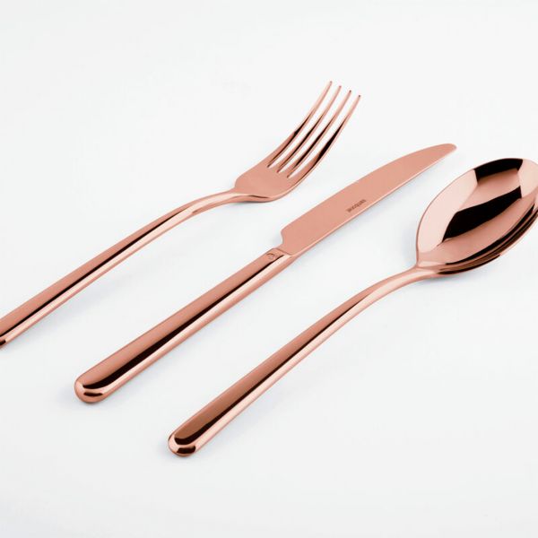 52713C25 Ложка десертна PVD Copper "Linear"