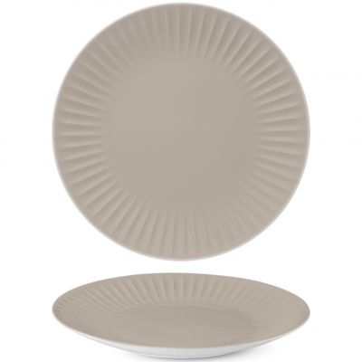 RIB2127-X9244 Тарілка кругла 27 см, колір Almond, серія "Ribby color"