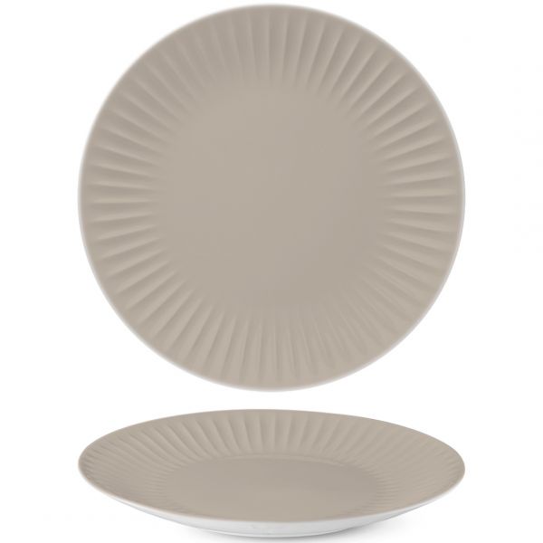 RIB2127-X9244 Тарілка кругла 27 см, колір Almond, серія "Ribby color"