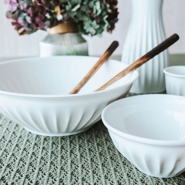 RIB1427  Салатник d 27см, білий, серія "Ribby"