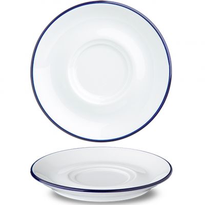 PRI1712-X9148 Блюдце 12 см серія "Princip" Kante Grün синій кант