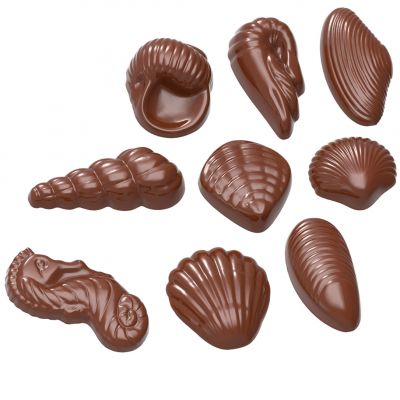 1586 CW Форма для шоколаду "дари моря" 9 фігур, 22х1 шт./6 г