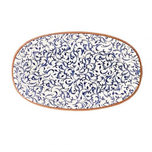 TN-EA-ZT-19-OV Блюдо овальне 19 х11 см, декор Edera, серія "Tinta"