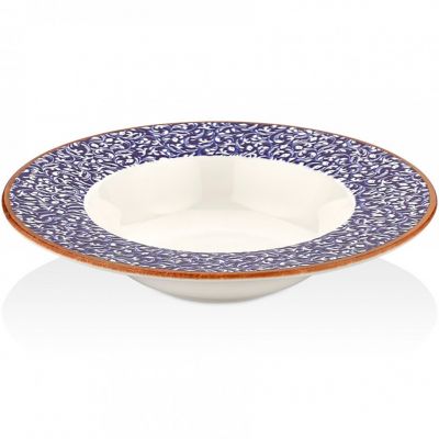 TN-EС-GT-25-CK Тарілка для пасти з прямим бортом 25 см (400 мл), декор Edera Cobalt, серія "Tinta"
