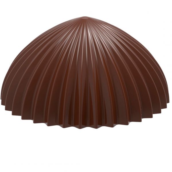 1952 CW Форма для шоколаду "напівсфера ребриста" 30,5x30,5x16 мм, 3х7 шт.- 8 г