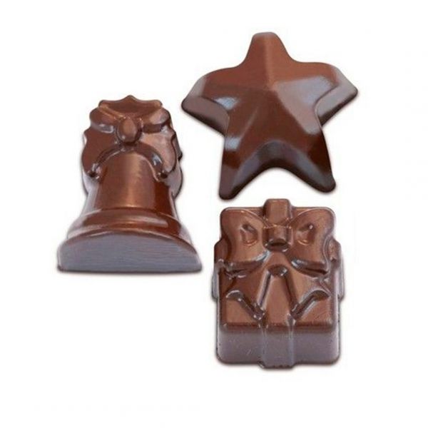 SCG06 Форма силіконова для шоколаду "різдво" 34х34х18,5 мм